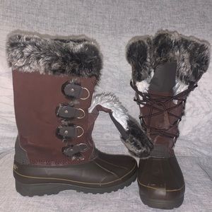 Leather and fur Khombu winter boots